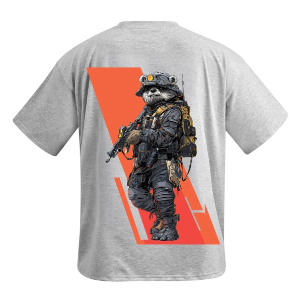 Футболка Gig. Battle Panda. Сірий