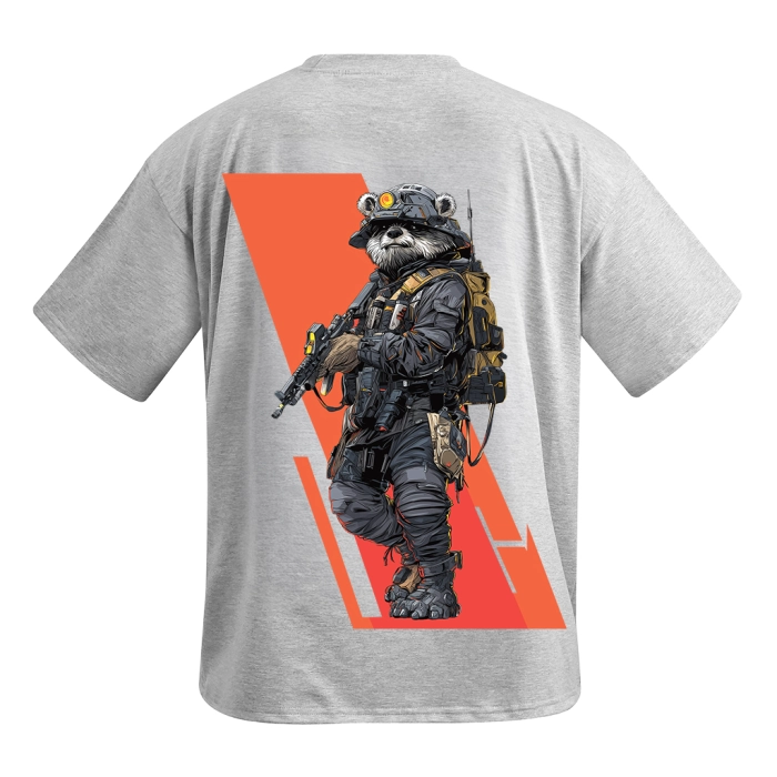 Футболка Gig. Battle Panda. Сірий