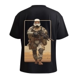 Футболка GIG (Desert Stormtrooper) Оверсайз. Чорний
