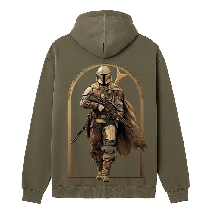 Худи с принтом GIG. Mando. Олива