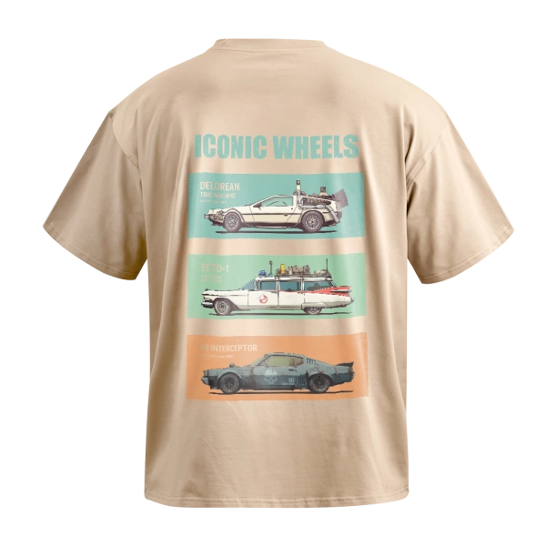 Футболка GIG (Iconic Wheels) Оверсайз. Койот