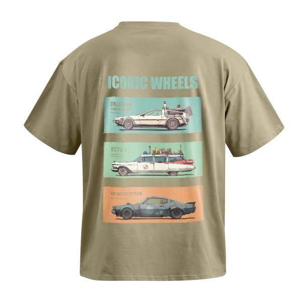 Футболка GIG (Iconic Wheels) Оверсайз. Олива