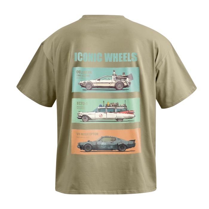 Футболка GIG (Iconic Wheels) Оверсайз. Олива