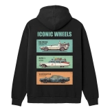 Худі з принтом GIG. Iconic Wheels. Чорний