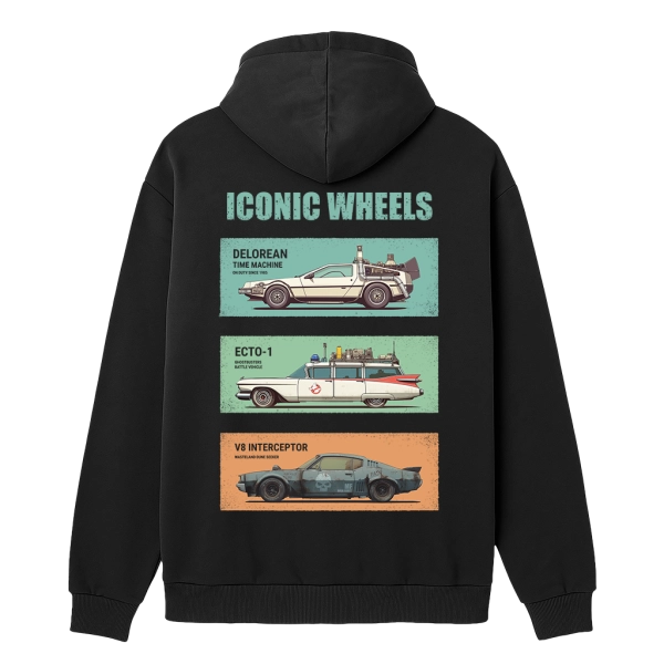 Худі з принтом GIG. Iconic Wheels. Чорний