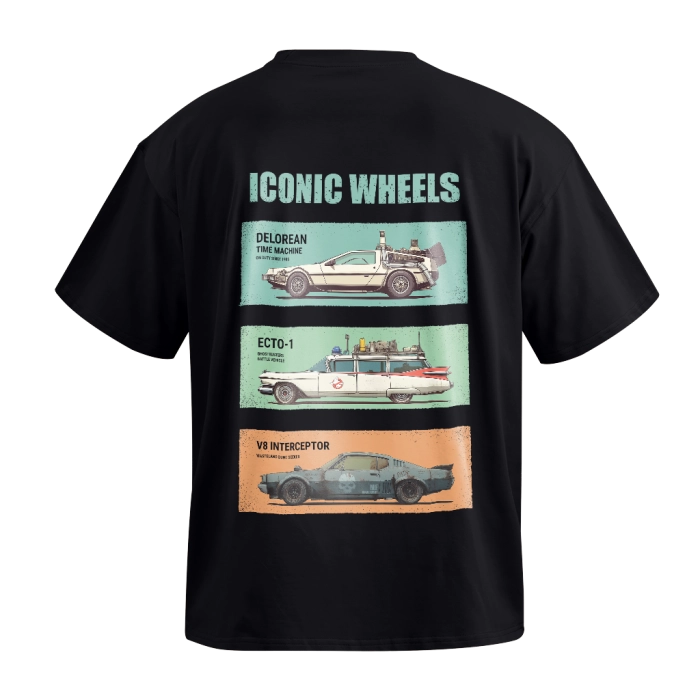 Футболка GIG (Iconic Wheels) Оверсайз. Черный