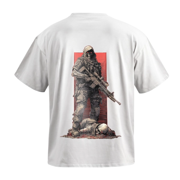 Футболка GIG (Silent Warrior) Оверсайз. Білий