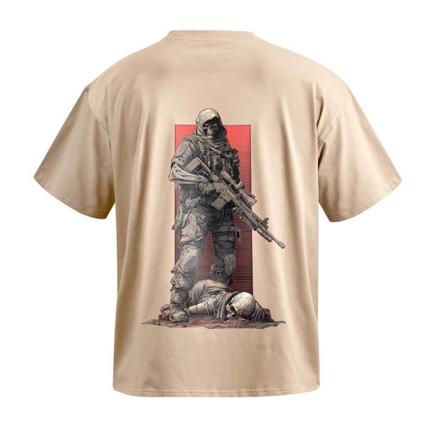Футболка GIG (Silent Warrior) Оверсайз. Койот