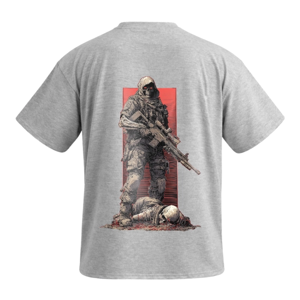 Футболка GIG (Silent Warrior) Оверсайз. Сірий