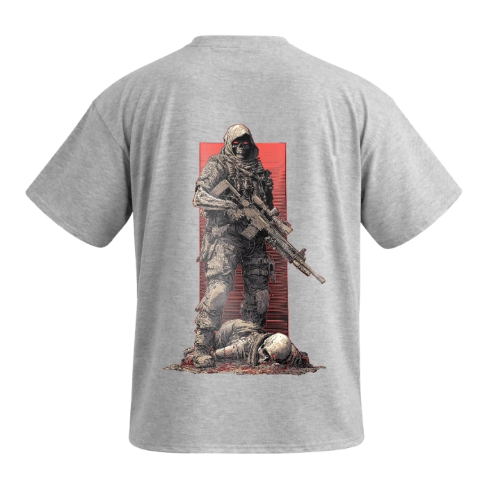 Футболка GIG (Silent Warrior) Оверсайз. Серый