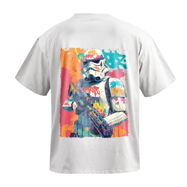 Футболка GIG (Splash Stormtrooper) Оверсайз. Білий