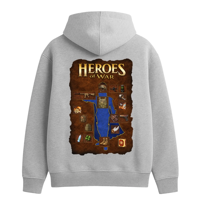 Худи с принтом GIG. Heroes Pack. Серый