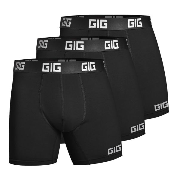 Комплект трусів Dynamic подовжені. Колір Чорний, 3 шт