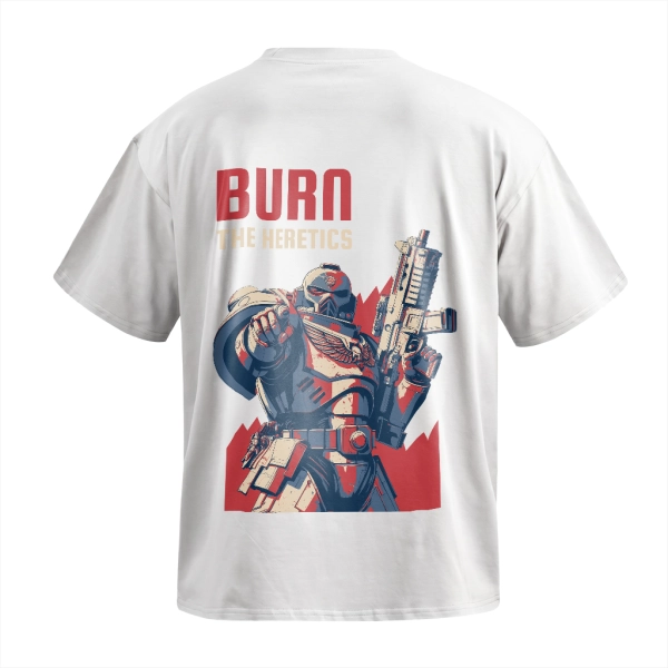 Футболка GIG (Burn The Heretics) Оверсайз. Білий