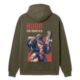 Худі з принтом GIG. Burn The Heretics. Олива