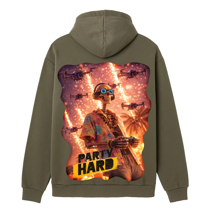 Худи Party Hard #2. Олива