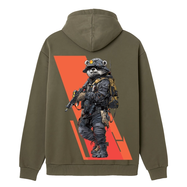 Худі з принтом GIG. Battle Panda. Олива