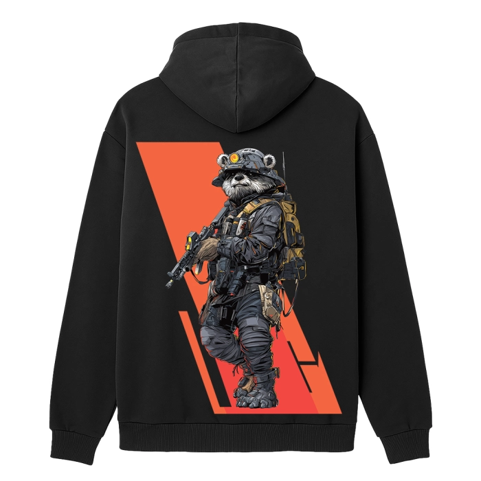 Худі з принтом GIG. Battle Panda. Чорний