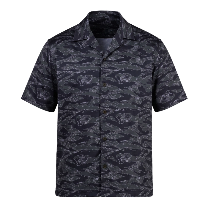 Гавайская рубашка GIG Surf. Black Tiger Stripes Camo