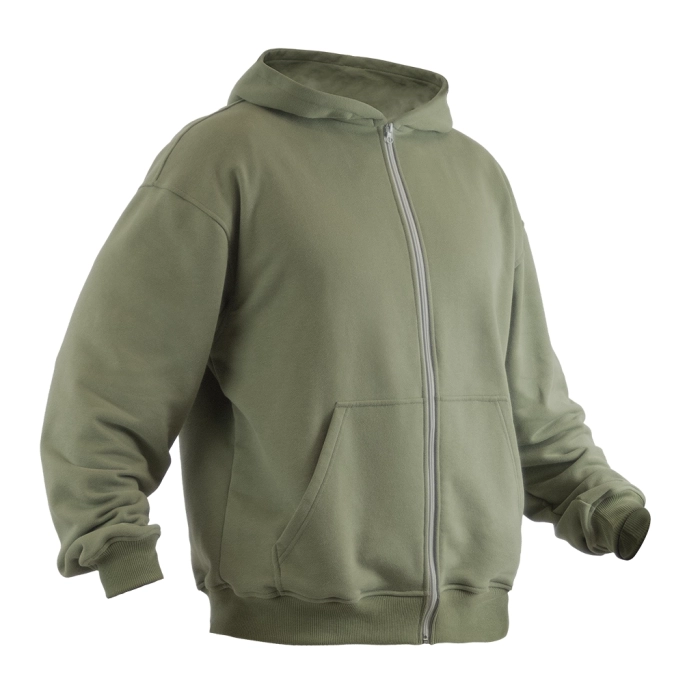 Флисовый худи с капюшоном GIG Oversize. Олива