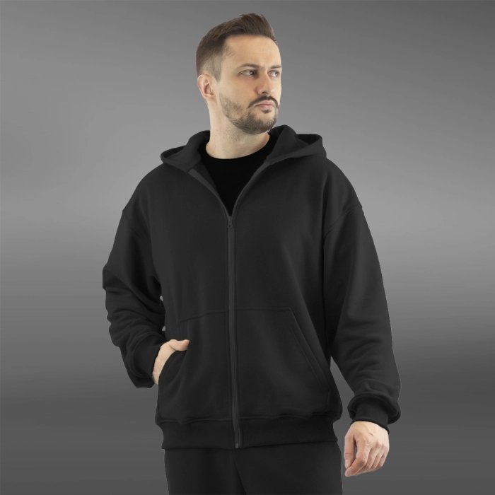 Флисовый худи с капюшоном GIG Oversize. Черный