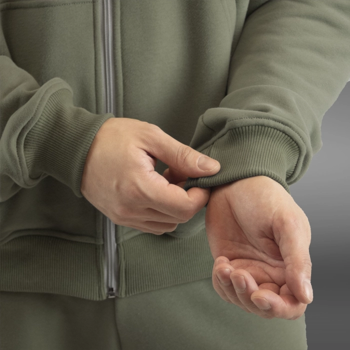 Флисовый худи с капюшоном GIG Oversize. Олива