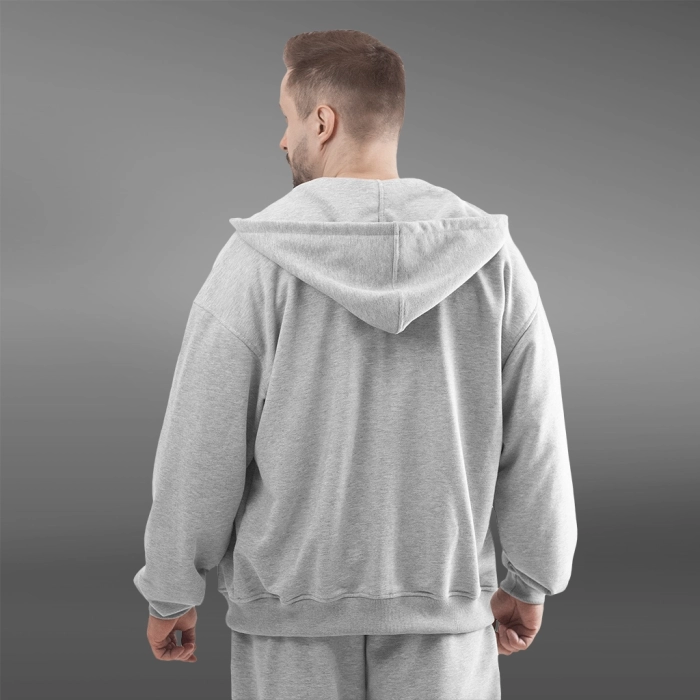 Флисовый худи с капюшоном GIG Oversize. Серый