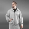Флисовый худи с капюшоном GIG Oversize. Серый