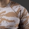 Мужской Рашгард GIG с коротким рукавом. Tiger Stripe Desert