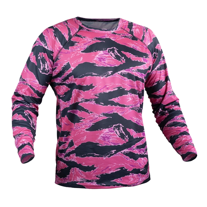 Кофта лонгслів Gig Military. Tiger Stripe Pink