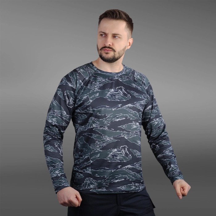 Кофта лонгслів Gig Military. Black Tiger Stripe Camo