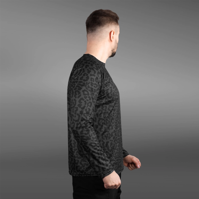 Кофта лонгслів Gig Military. Чорний Леопард