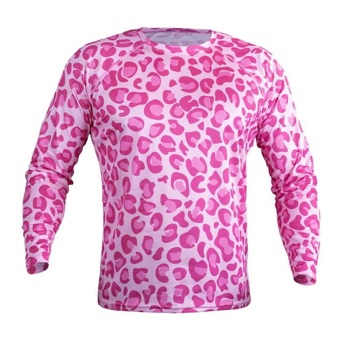 Кофта лонгслів Gig Military. Рожевий Леопард