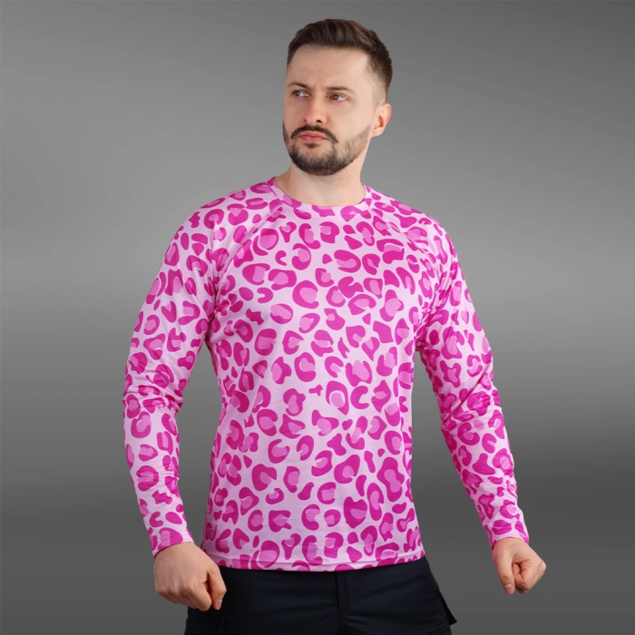 Кофта лонгслів Gig Military. Рожевий Леопард