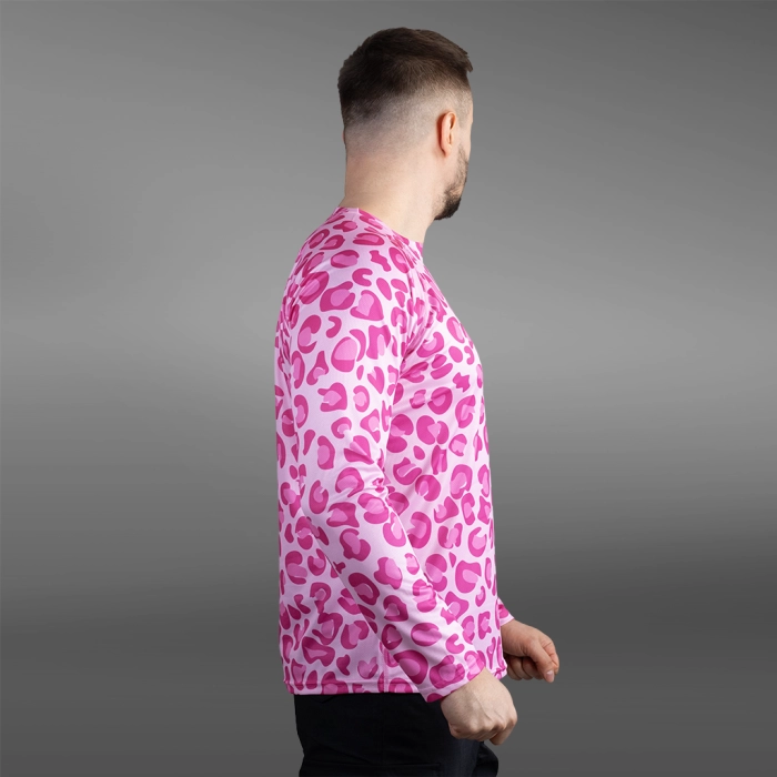 Кофта лонгслів Gig Military. Рожевий Леопард