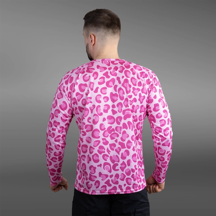 Кофта лонгслів Gig Military. Рожевий Леопард