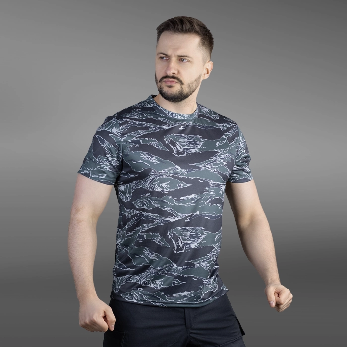 Футболка GIG Coolmax Tactical air Tee. Black Tiger Stripes Camo