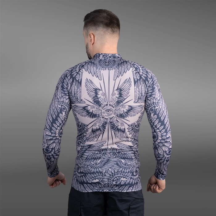 Чоловічий Рашгард GIG x Братство God's Sight. Чорний