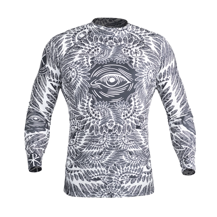 Чоловічий Рашгард GIG x Братство God's Sight. Білий