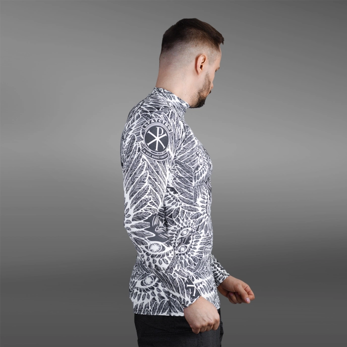 Чоловічий Рашгард GIG x Братство God's Sight. Білий