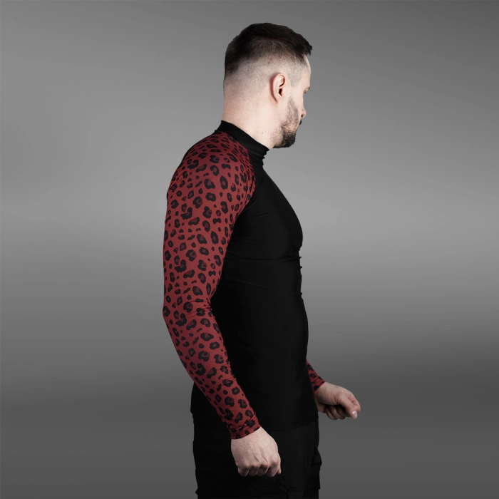 Чоловічий Рашгард GIG Military. Червоний леопард