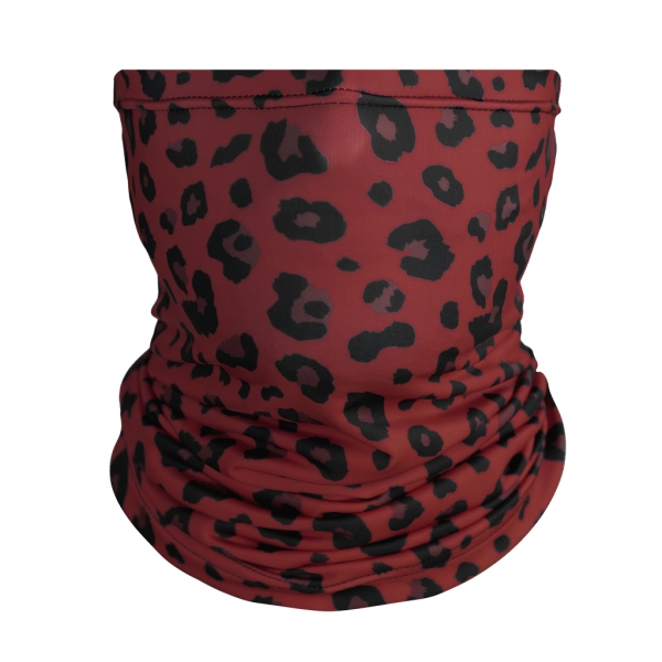 Дихаючий баф-шарф. Червоний леопард