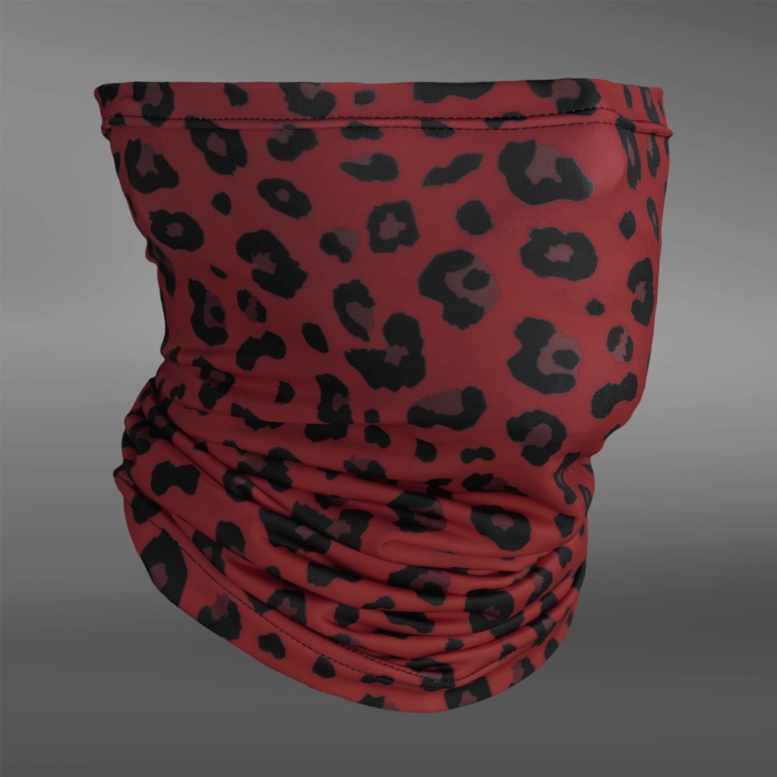 Дихаючий баф-шарф. Червоний леопард