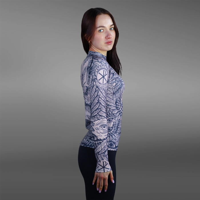 Жіночий Рашгард  GIG x Братство God's Sight. Чорний