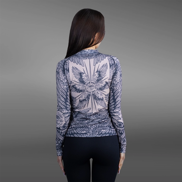 Жіночий Рашгард  GIG x Братство God's Sight. Чорний