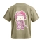 Футболка GIG (Hello Kitty) Оверсайз. Олива
