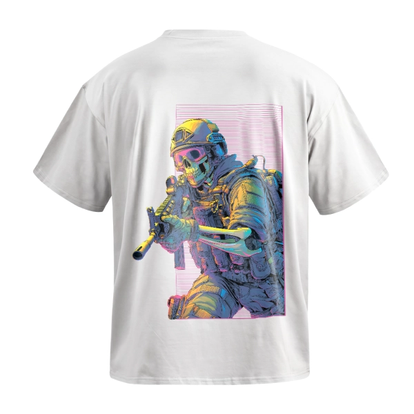 Футболка GIG (Pink Solidier) Оверсайз. Білий