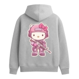 Худі з принтом GIG. Hello Kitty. Сірий