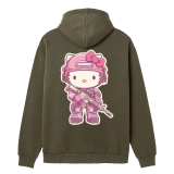 Худі з принтом GIG. Hello Kitty. Олива