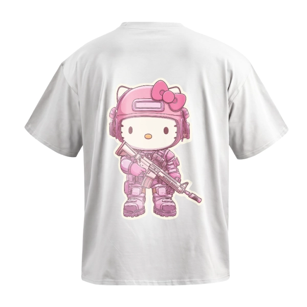 Футболка GIG (Hello Kitty) Оверсайз. Білий